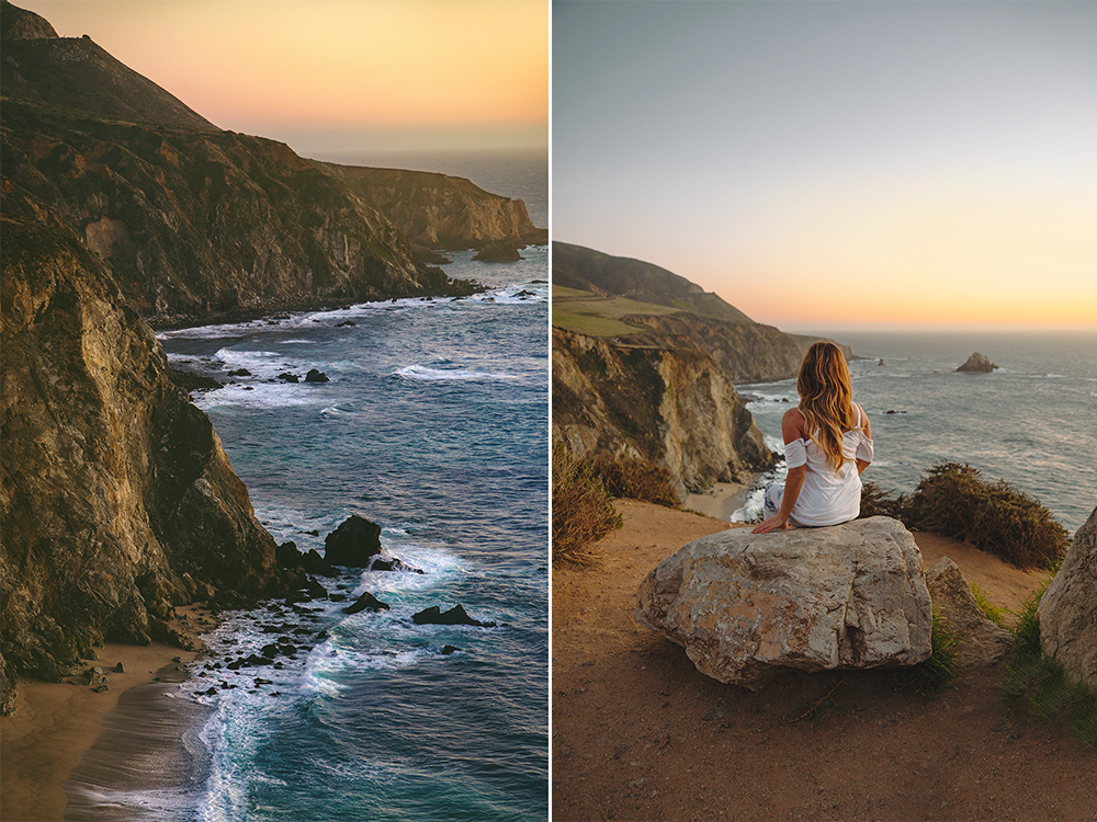 Coastal views from Bixby Bridge's location