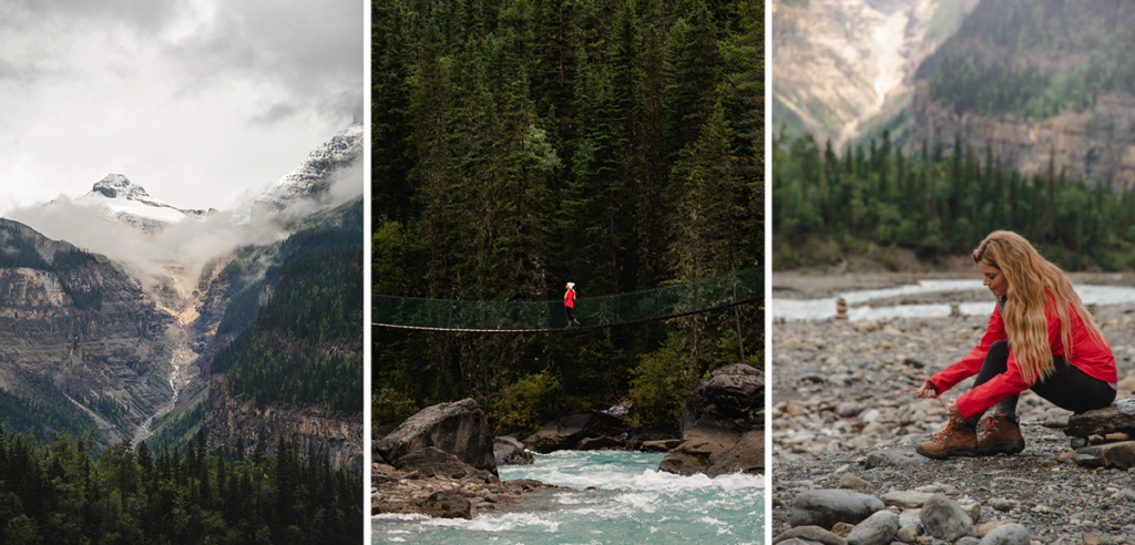 Views as seen from just outside Whitehorn Campground on the Berg Lake Trail in Mount Robson Provincial Park