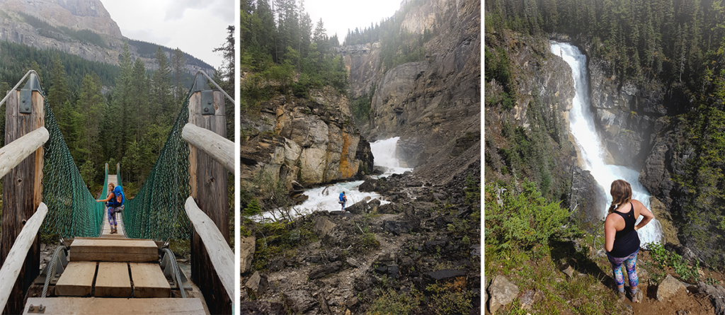 Various views along the Berg Lake Trail in British Columbia