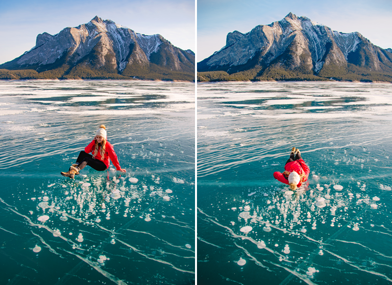 Abraham Lake Alberta Ice Bubbles