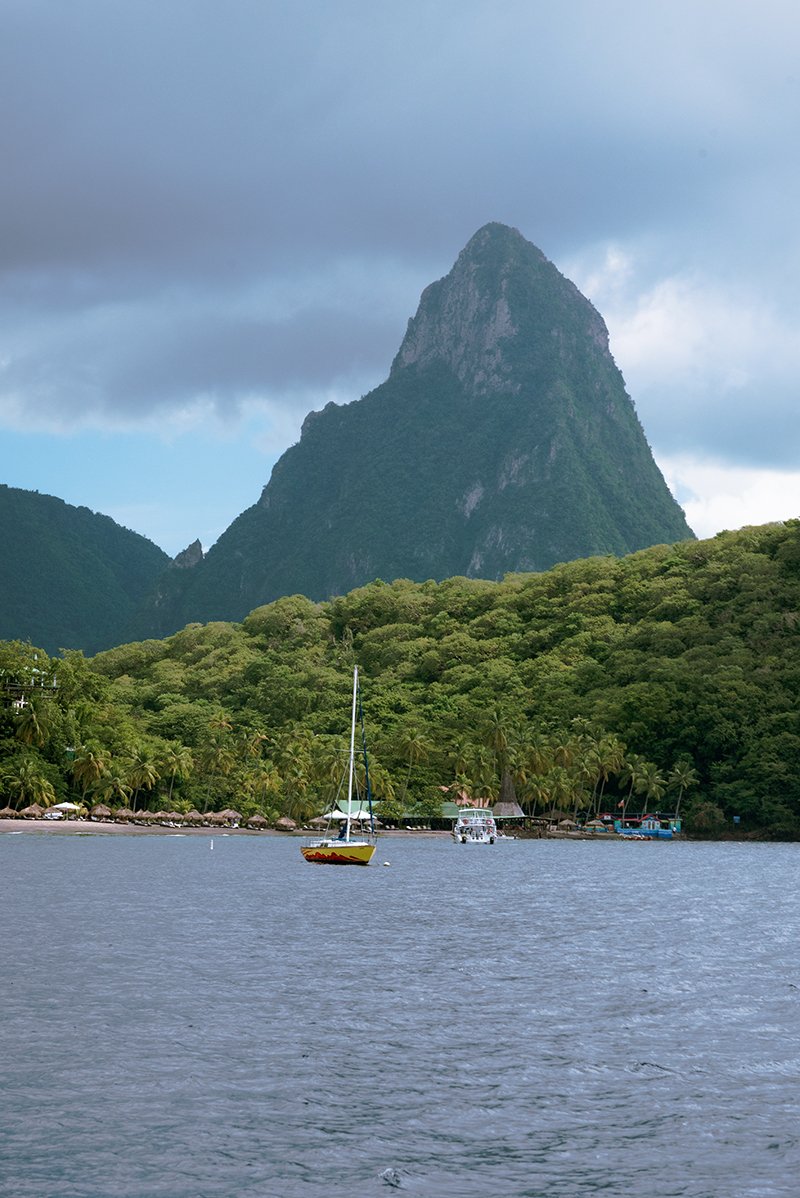 Boat Tour to Pitons, St Lucia